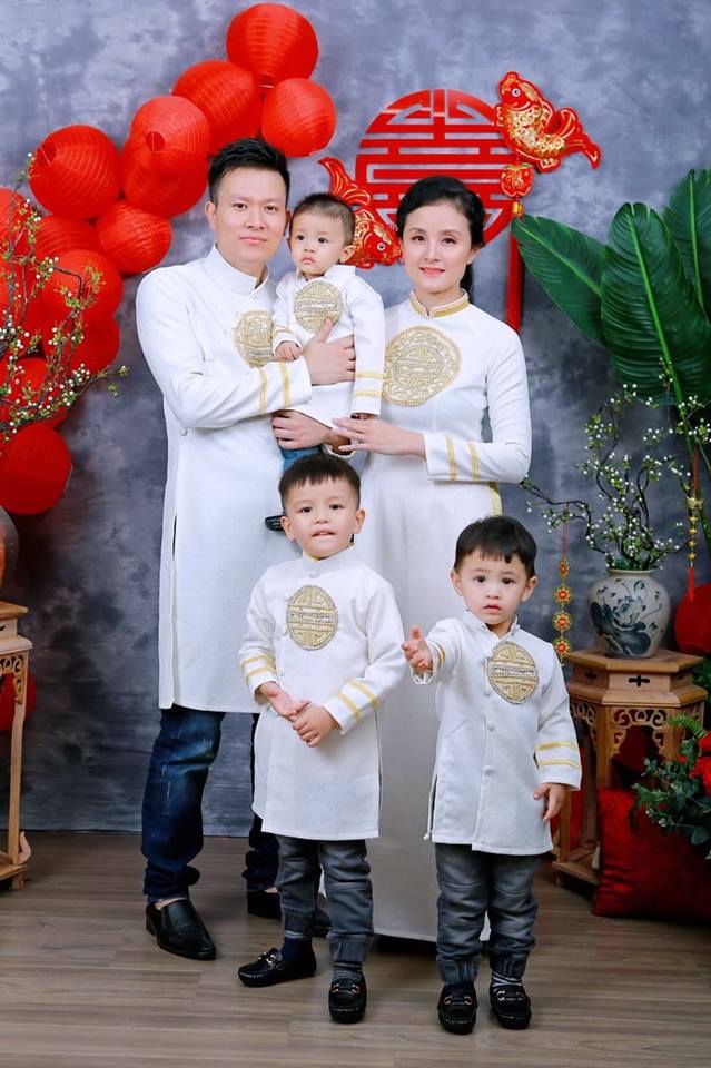 áo dài chụp hình tết cho gia đình