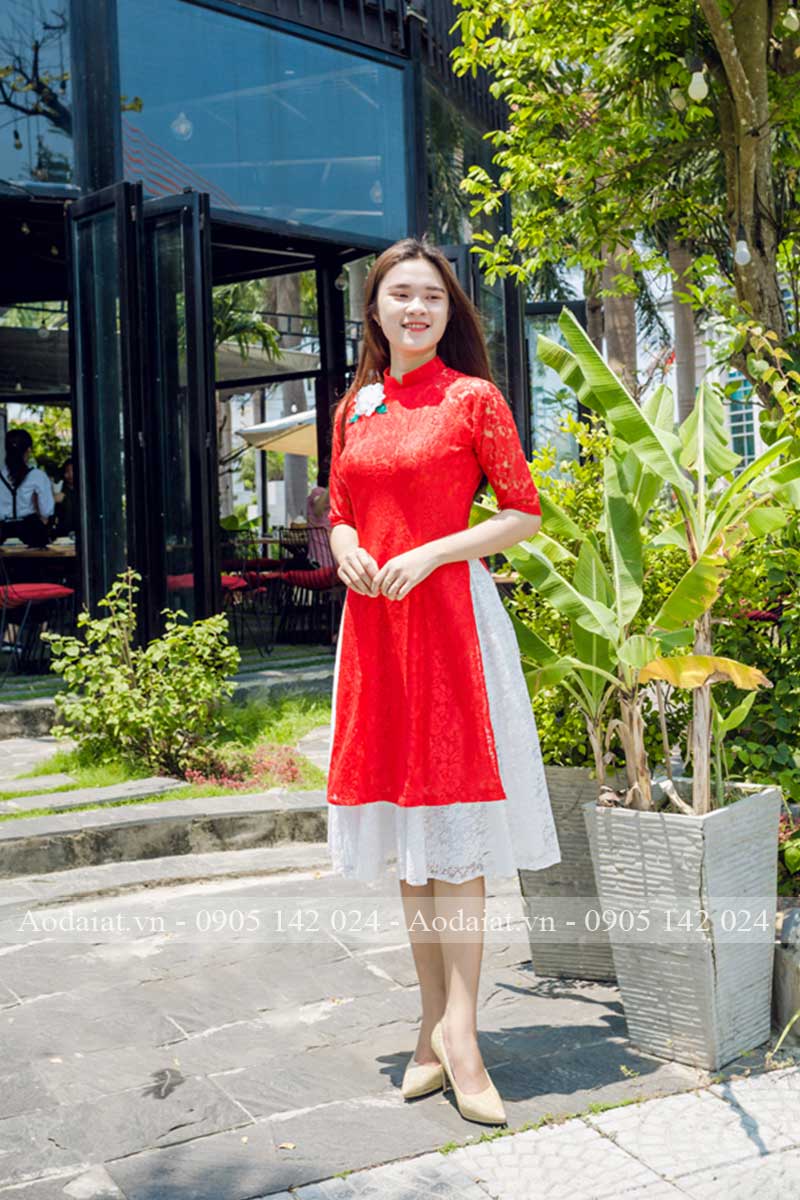 Mẫu áo dài cách tân chất liệu voan Hàn Quốc siêu đẹp